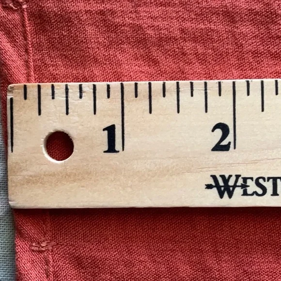 Yushi Women’s Orange 3/4 Sleeves Tunic Lagenlook Blouse Size X-Large - Picture 7 of 10